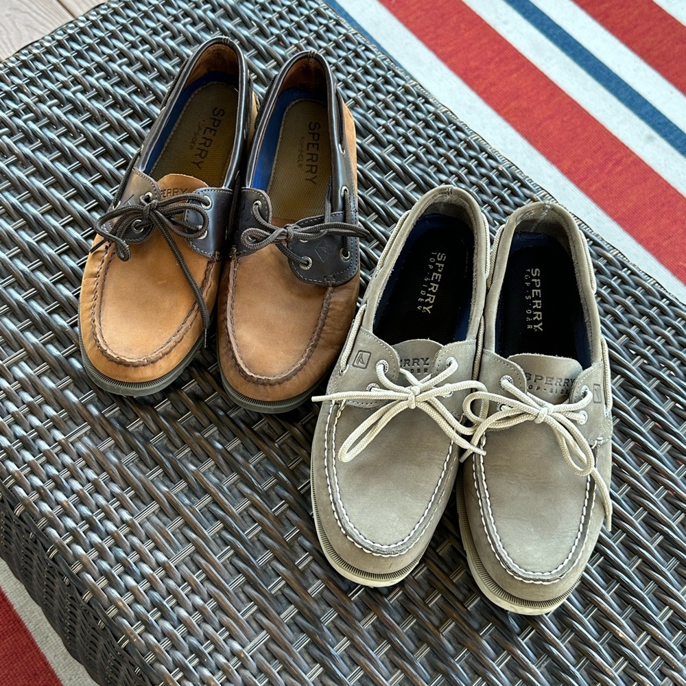 SPERRY ⛵️ Men’s Leather Top-Sider EUC Boat Shoe Group of Two - Size 9 MED